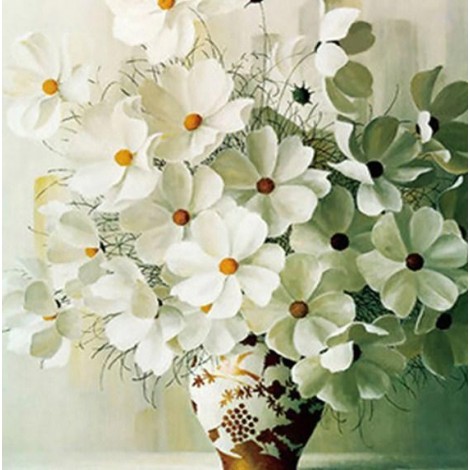 Elegante weiße Blumen in der Vase