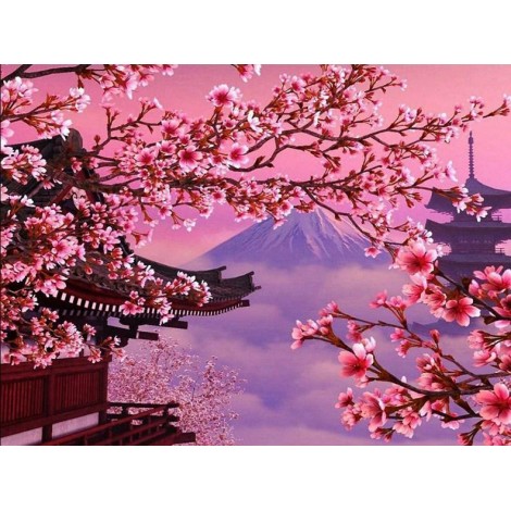 Japanische Kirschblüten Diamond Painting