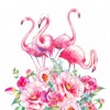 Rosa Flamingos & Blumen
