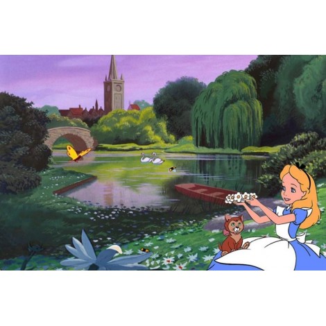 Die Einstellung von Alice im Wunderland