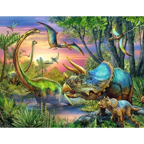 Dinosaurier Welt Diamond Painting