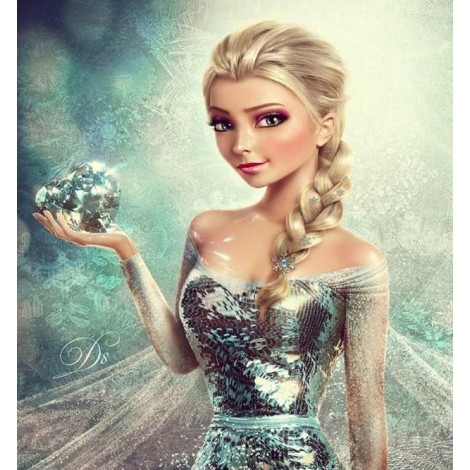 Realistische Elsa - malen mit Diamanten