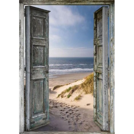 Vintage Tür zum Strand