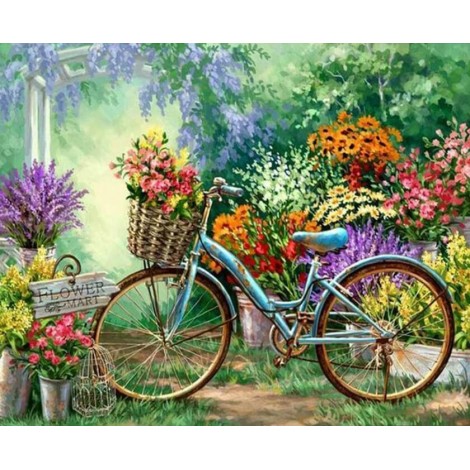 Blumenmarkt & Fahrrad