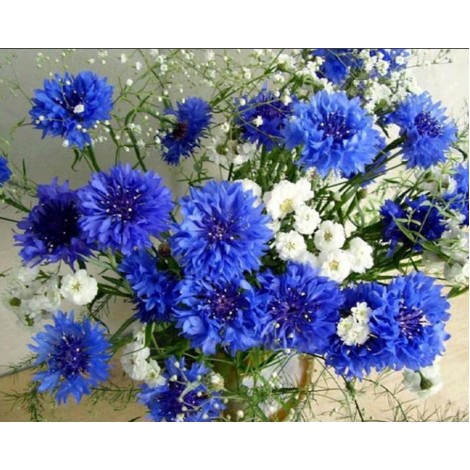 Blaue Blumen 5D Diamond Painting