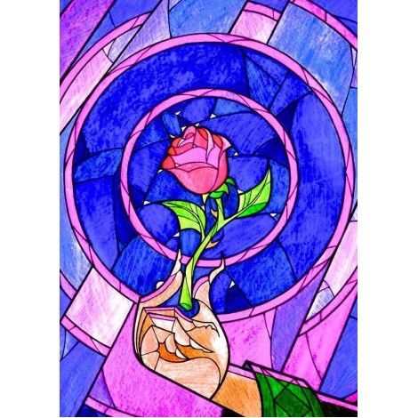 Glasmalerei Rose Art DIY Diamond Painting Kit