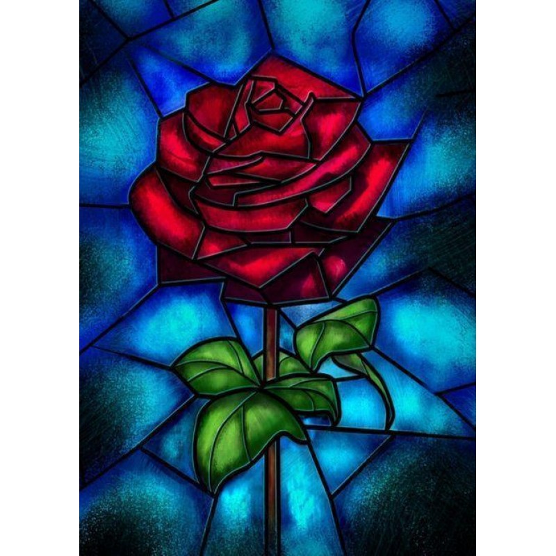 Glasmalerei Rose DIY...