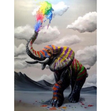 Regenbogen Elefant von Michael Summers