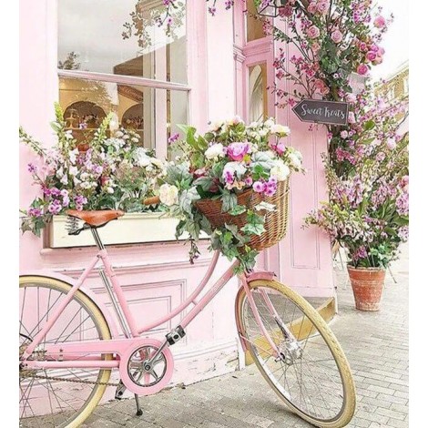 Blumen und Fahrradmalerei Kit