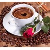 Rose & schwarzer Kaffee