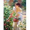 Dame, die Rosen pflückt - Vladislav Nagornov