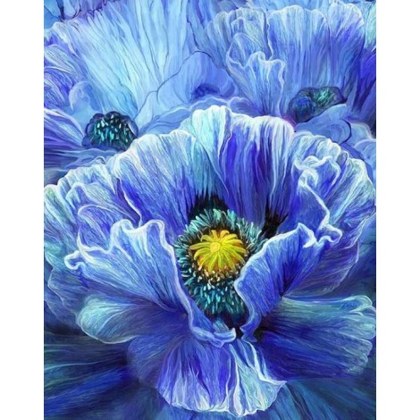 Blaue Mohnblume von Carol Cavalaris