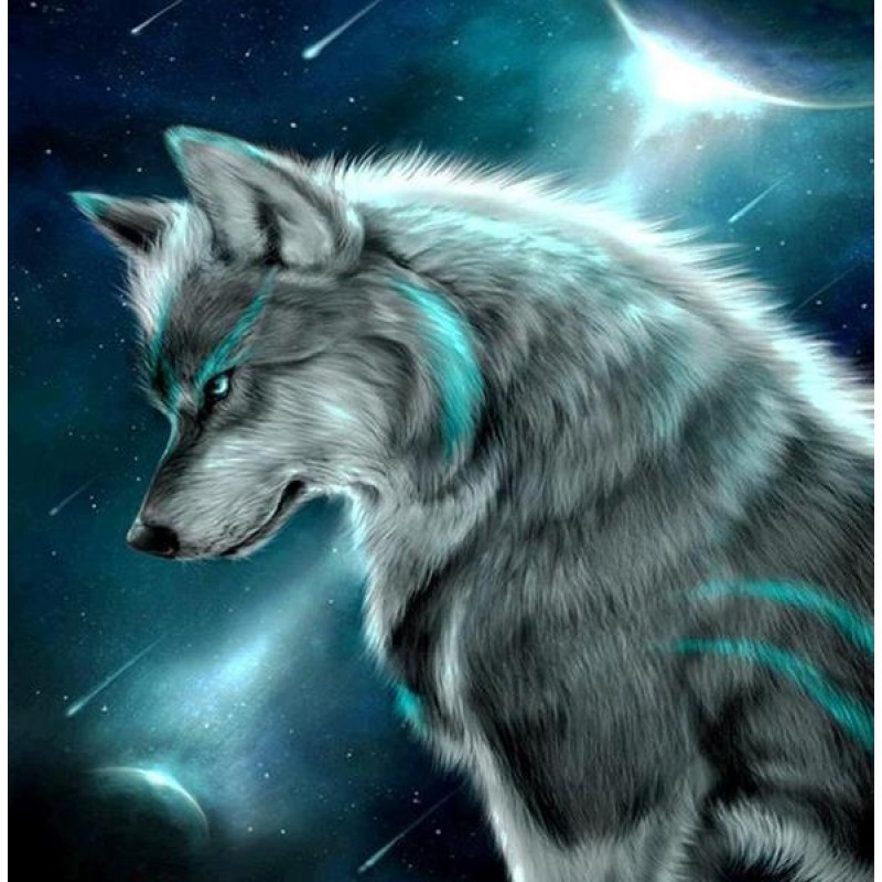 Wolf unter dem Mond ...