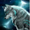 Wolf unter dem Mond DIY Diamond Painting