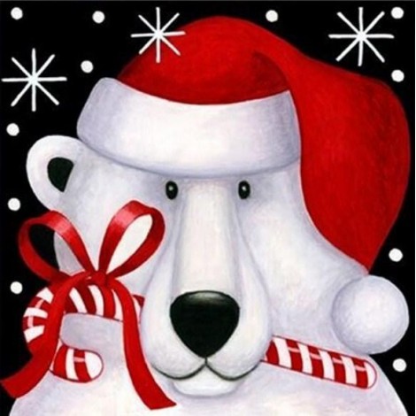 Schneebär Weihnachtskarte