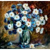 Glasvase & bunte Blumen