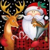 Hirsch & Weihnachtsmann Weihnachtskarte