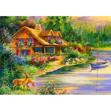 Schönes Haus am Fluss