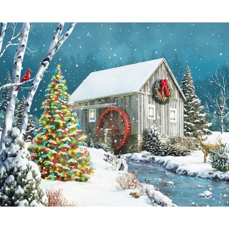Weihnachtsbaum & Winterhütte