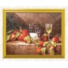 Früchte auf dem Tisch mit Weinglas DIY Diamond Painting