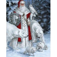 Weihnachtsmann mit Tieren...