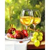 Obstteller & Gläser Wein DIY Malerei