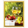 Obstteller & Gläser Wein DIY Malerei