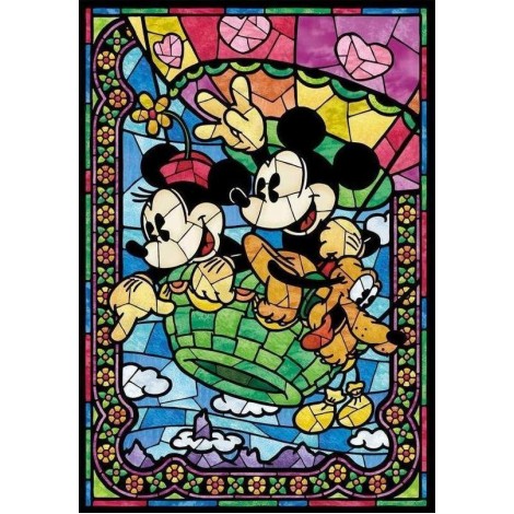 Mickey & Minnie Mouse mit ihrem Hund - DIY Painting