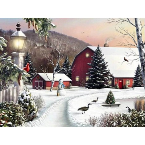 Winteransicht & Weihnachtsmalerei