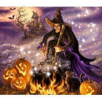 Halloween Hexe DIY Malere...