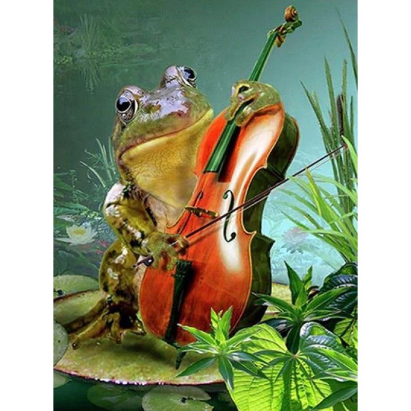Frosch spielt Gitarr