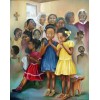 Afrikanische Kinder, die in der Kirche beten