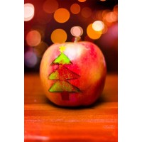 Weihnachtsbaum auf Apfel ...